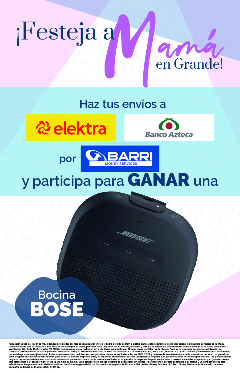 Barri Money Services Envios de dinero, Cambio de Cheques, Recarga de